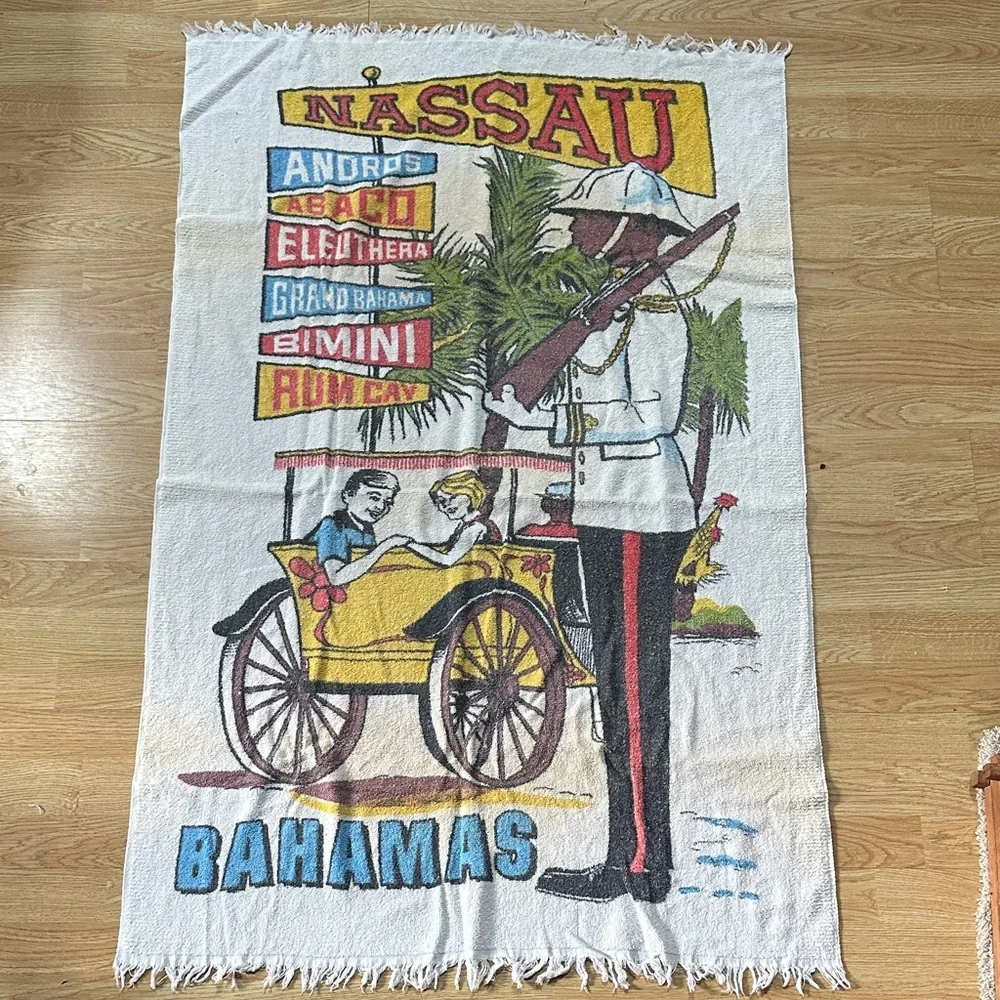 Vintage Nassau in the Bahamas Beach Towel
